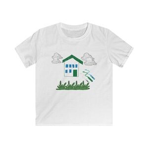 Kids White Graphic T-Shirt